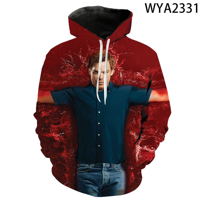 2021 New Spring And Fall Fashion s 3D Dexter Printed Hoodies Men Women Casual Pu - £133.38 GBP
