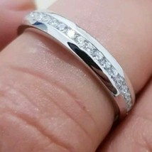 Sterling Silver Diamond Full Eternity Band Bridal Ring Endless Wedding Band LOVE - £36.75 GBP