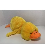 Russ ORIGINAL FACTORY SAMPLE yellow orange plush duck duckling lying down - £39.44 GBP