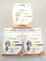 Lot 3 - 31lb transparent Fishing Line 100m Japan Technology Super Tough Quality - £9.76 GBP