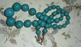 Genuine Gradual Turquoise Beads Necklace - €15,33 EUR