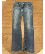 TRUE RELIGION Vintage Painted Denim Jeans 28 USA Button Pockets Distress... - £69.21 GBP