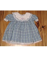 VINTAGE BABY GIRL EASTER DRESS GOOD LAD 6-12 MOS LACE LACY RUFFLE COLLAR... - £31.47 GBP