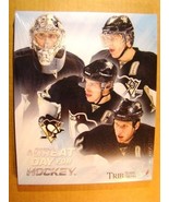 PITTSBURGH PENGUINS WOOD FRAMED PHOTO SEALED CROSBY MALKIN FLEURY STAAL - $95.50 MXN