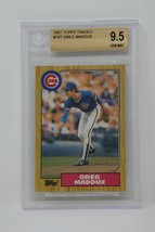 Authenticity Guarantee 
1987 Topps Traded #70T Greg Maddux Rookie Cubs Becket... - £259.67 GBP