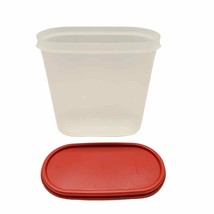 Tupperware #3 Modular Mates #1613 Rectangle with Poppy Red Lid #1616  - £7.89 GBP