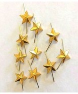 Lot of 10 USSR Army Junior Officer Epaulet Rank Star metal pin Gold 13 mm - $10.11 CAD