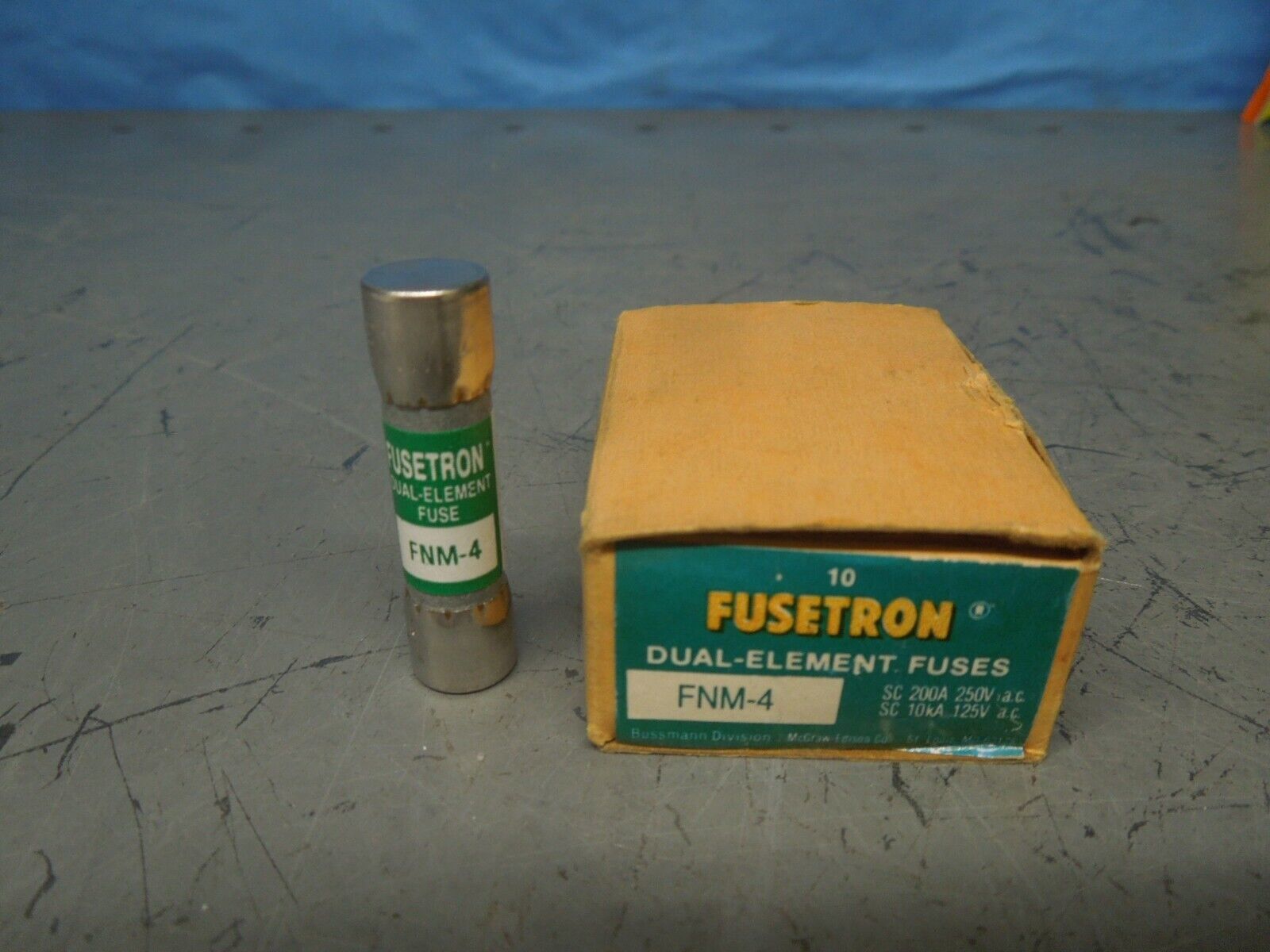 Bussmann Fusetron FNM-4 4A 250V Fuses New Surplus (Box of 10) - $30.00