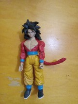 Dragon Ball GT SS4 Super Saiyan 4 Goku 2004 Jakks Unleashed Fury Figure w/ Tail - £21.32 GBP