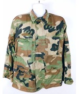 Military Issue Men&#39;s Woodland Camouflage Jacket With Pockets Size Medium - $50.63 CAD