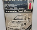 GM 1988-95 Buick Regal Lumina Monte Carlo Grand Prix Haynes Repair 38010... - $7.69