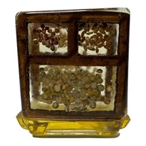 Vintage Gamut Designs Lucite Napkin Mail Holder Grain And Wheat Seeds MCM - £18.28 GBP