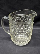 Vintage ANCHOR HOCKING 8&quot; Pitcher HOBNAIL CLEAR 18 Ounce - Made In USA 1... - $372.62 MXN