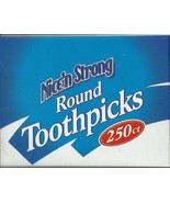 250 ROUND Wood birch TOOTHPICKS No Additives kitchen party bar Wooden picks - $361.39 MXN