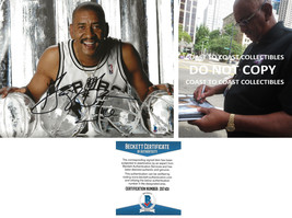 George Gervin signed San Antonio Spurs basketball 8x10 photo proof Beckett COA - £104.49 GBP