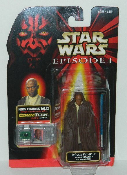 Star Wars Episode I Mace Windu Cloaked Figure 1998 HASBRO SEALED MOC LT ... - $3.99
