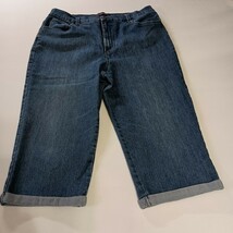 Gloria Vanderbilt Sz 16 Amanda Cuffed Capri Denim Women&#39;s Jeans Medium Wash - $272.80 MXN