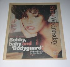 Whitney Houston Show Newspaper Supplement Vintage 1993 Cover Bobby Brown*** - $29.99