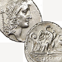 Longinus, temp. JULIUS CAESAR. 55 BC Coin. Bonus Eventus/Eagle, Lituus. Cassia 7 - £450.95 GBP