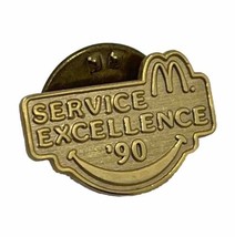 McDonald’s Service Excellence ‘90 Employee Crew Restaurant Enamel Lapel ... - $5.95