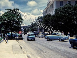 1962 Busy Street Scene Ford Anglia Nassau Bahamas Kodachrome 35mm Slide - £4.28 GBP