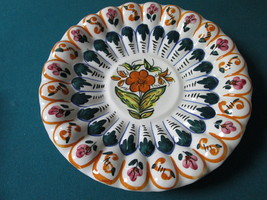 Salou Majolica Spain Espana, Handmade Plate Hanging Platter [a*4-1M2] - £75.41 GBP