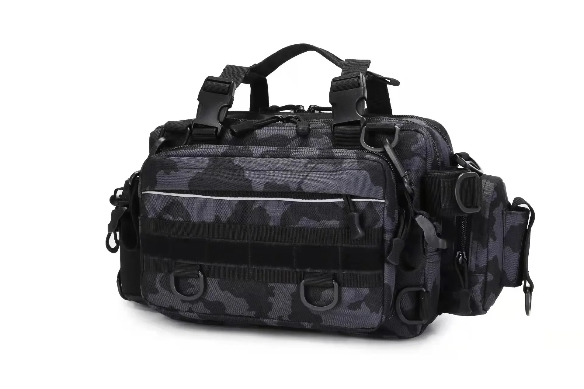 Large Capacity Fishing Waist Bag Men&#39;s Outdoor Camouflage Tactical Bag Crossbody - £39.37 GBP