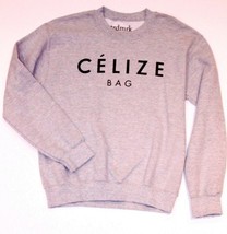 TRDMRK Fleece CELIZE BAG Print Cotton Sweatshirt Grey ( S ) - $118.77