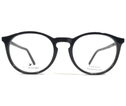 Swarovski Eyeglasses Frames SW5217 001 Black Silver Round Full Rim 50-19... - $79.19