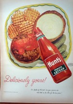 Hunt’s Deliciously Yours Magazine Advertising Print Ad Art 1952 - $5.99