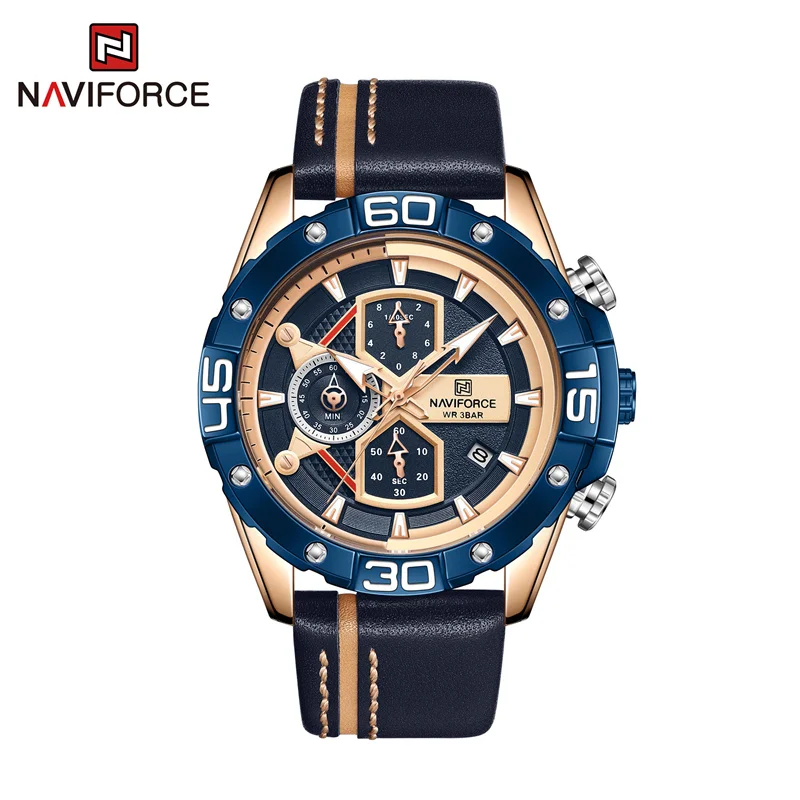  Sports Watches for Men Luxury  Military Waterproof Genuine Leather Wrist Watch  - £28.21 GBP