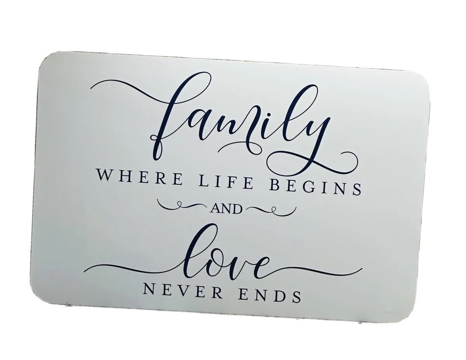 Greenbrier  Placement/Napperon 12x18”-Family Where Life Begins/Love Neve... - $8.79
