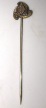 Cursive Letter “G” Vintage Gold Colored Ornate Stick Pin Brooch - £3.88 GBP