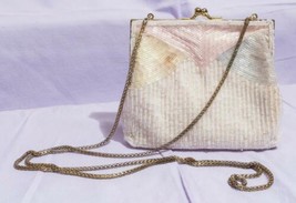 Vintage Beaded Clasped Evening Purse Clutch jds - $47.69