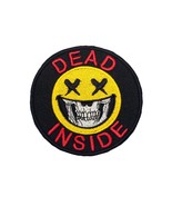 Dead Inside Smile Skull Embroidered Patch Iron On. Size: 3.9 X 3.9 inches - $131.71 MXN
