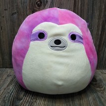 SQUISHMALLOWS Sharie the Sloth 8” Tie-Dye Purple &amp; Pink Plush Adventure Squad - £7.76 GBP