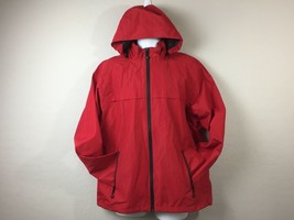 Port Authority Women&#39;s Red Lined Jacket Hooded Inside Port Pocket Size L... - £63.94 GBP