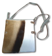 Springbok Handbag real genuine leather springbok hand bag Mini Foldover Zip Top - £141.65 GBP