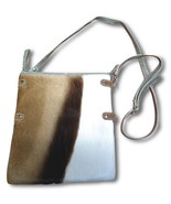 Springbok Handbag real genuine leather springbok hand bag Mini Foldover Zip Top - $177.21