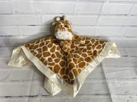 Mary Meyer Baby Giraffe Plush Satin Trim Back Lovey Security Blanket Nunu - $74.25
