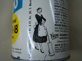 VINTAGE TIN CAN Bissell rug shampoo concentrated 1950-1960s Bissel lady - £15.77 GBP