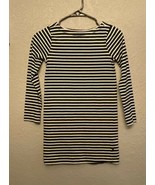 Girl&#39;s Kid&#39;s Club for Kidbox Navy Pullover Striped Dress Size 10 - £9.34 GBP