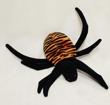 Spinner Big Black Spider Ty Beanie Baby Plush Stuffed Animal 7&quot; 1996 No Heart - £11.26 GBP