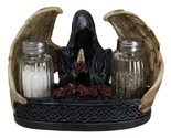 Gothic Grim Reaper With Angel Wings By Red Roses Salt And Pepper Shakers... - $23.99