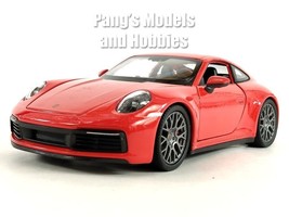 2019 Porsche 911 992 Carrera 4S 4  1/24 Scale Diecast Model Welly Red Wi... - $34.64