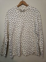 Vtg Womens Medium Columbia Long Sleeve Mock Neck Shirt Pullover All Over Print - £10.26 GBP