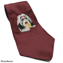 Wolfmark Neckwear Embroidered Shih Tzu Dog Novelty Necktie - $11.09