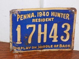 1940 PA Resident Hunter Tin Embossed Tag - $54.45