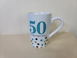 Coffee Mug &quot;50 Unforgetable Years&quot;   Bright Colorful Hallmark  5&quot; - £11.65 GBP