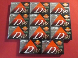 New Sealed Tdk D90 High Output Ieci Type I Blank Cassette Tapes Set Of 11 - Oop - £23.35 GBP